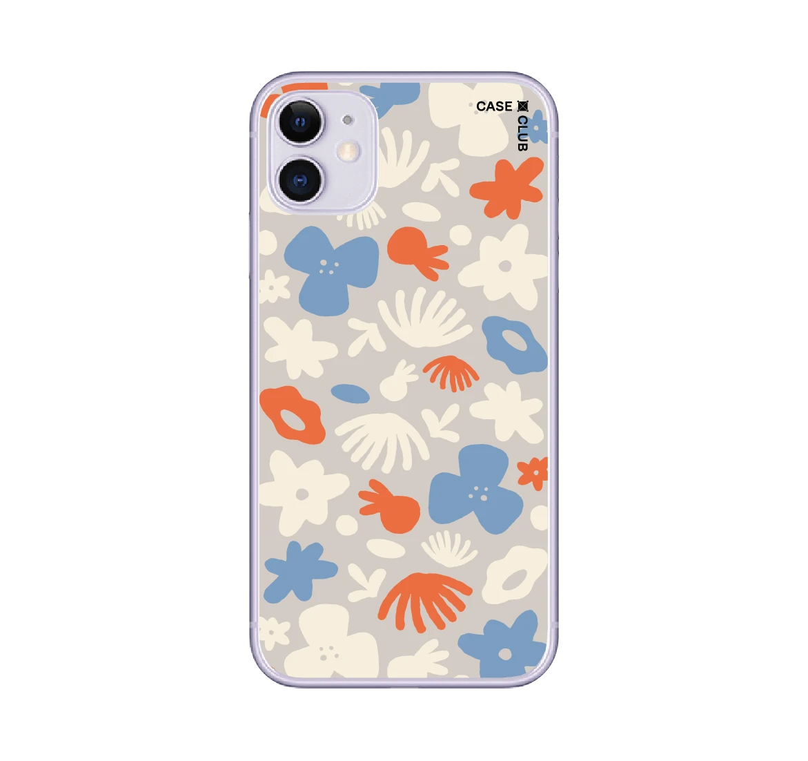 dark blue flower pattern